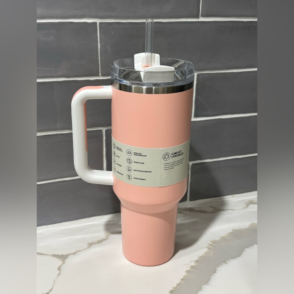 🍑TARGET x STANLEY -PEACH 40oz Stainless Steel H2.0 FlowState Quencher Tumbler🍑 - Picture 7 of 15